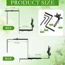 Chumia 4 Pcs Window Box Brackets Adjustable Planter Box Brackets for Railing with Hummingbird Heavy Duty Iron No Drill Flower Pot Holders for Outdoor Fence Balcony Patio Garden