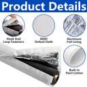 3 Layers HVAC Copper Pipe Insulation Cover, 72x10.2 Inch 600D Oxford AC Pipe Insulation Covers, Flexible White Gray Copper Line Insulation Sleeve for Central AC Mini Splits Mini Splits