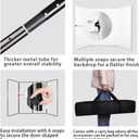 7.87ft x 13.12ft White Screen Backdrop with Stand, Portable Large Wrinkle-Resistant Collapsible Photography Background for Photo Studio Video Shooting, Portrait Product Headshot Photography