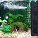COOSPIDER The 4-in-1 Removable fits Aquarium Filters Turtle Tank Filter from 40 to 150 gallons. The Built-in Aquarium Filter has an Adjustable Flow Rate of 100-400 GPH