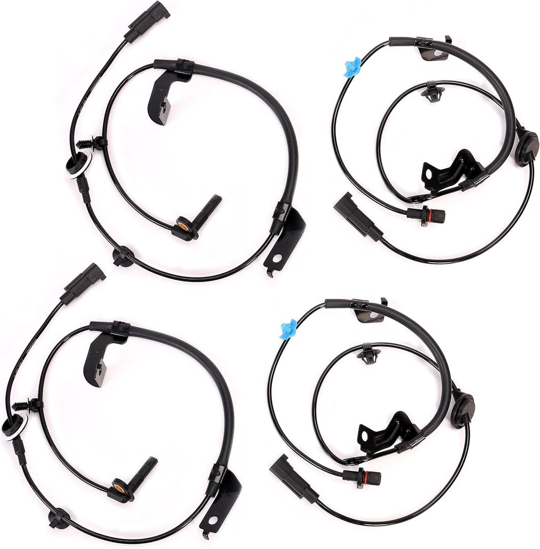 ABS Wheel Speed Sensor Front and Rear Left & Right 4PCS for Chrysler 200 2011-2014, for Chrysler Sebring 2007-2010, for Dodge Avenger 2008-2014, OE# ALS2408 ALS1837 2ABS2293 695-319 5085823AC