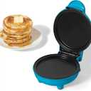 Starfrit Electric Mini Pancake Maker 4" Non-Stick Cooking Surface Easy to Use & Clean 300W, Blue