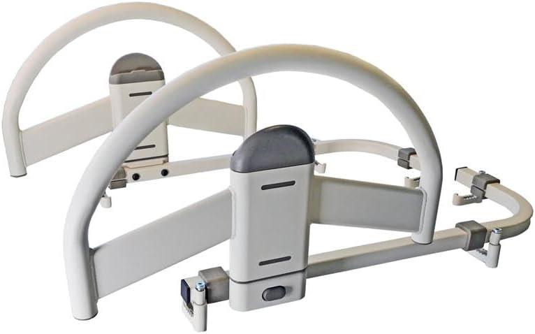 Stander EZ Click Bed Handle, Hospital Beds Rail, Safety Assist Medical Railing for Seniors, Long Term Care for Elderly, Set of 2, ASTM Safety Approved Bedrail
