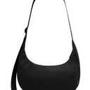 Iioscre Medium Crossbody Crescent Bag for Women Men Trendy, Nylon Crossbody Hobo Bag with Adjustable Strap and Inner Pockets.