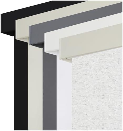 SUNOFF Cordless Blackout Roller Shades Blinds for Windows Free-Stop,Pull Down Room Darkening with Valance,Thermal Insulated Woven Fabric Window Door Blinds for Home,Office,Linen 70" W x 72" H
