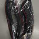 Car Steering Wheel Cover, Anti-Slip, Safety, Soft, Breathable, Heavy Duty, Thick, Full Surround, Sports Style (Black with Red line)