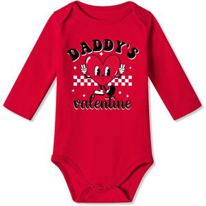 BesserBay First Valentines Baby Bodysuit 100% Cotton 0-12 Months