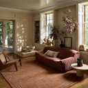 Loloi Leanne Ford Craven Collection CVN-02 Spice/Rose 9'-3" x 13' Area Rug Geometrical, Patterned, Neutral, Living Room, Bedroom, Dining Room