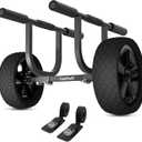 GanFind Kayak Cart Canoe Trolley Carrier Kayak Accessories Transport Dolly with Solid Foam Wheels Detachable Frame Pole and Crossbar