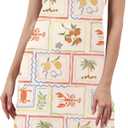 TERIVEEK Women Strapless Tube Mini Dress Boho Floral Print Sleeveless Backless Short Dress Summer Going Out Beach Sundress (White, M)