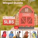 Bird Feeders for Outdoors Hanging, 5LBS Large Bird Feeder with 2 Suet Cage, Red Barn Metal Birds Feeder for Outside, Weather Resistant Cardinal Feeders, ldeal Birds Watching Gifts (Red)