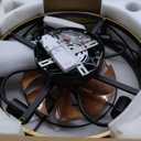 19" Farmhouse Flush Mount Caged Ceiling Fans with Lights, 6 Speeds, Rustic Low Profile Ceiling Fan with Light and Remote, Small Bladeless Ceiling Fans with Lights for Kitchen, Bedroom - ETL