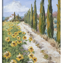 Country Sunflower Wall Art Farmhouse Flowers Field Pictures Wall Decor Abstract Nature Landscape Painting Prints Autumn Panorama Poster Artwork for Living Room Bedroom Bathroom Home Decoration 30×40