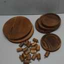 HAOPENGYOU 8PCS Wooden Risers for Display Wood Cake Stand for Party Round Food Risers for Buffet Wooden Holder Rustic Riser for Decor Tiered Tray Decor Home Kitchen (Rustic, 8 PCS (10", 8, 6, 5))