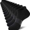 eallco Mens Cotton Ankle Socks Athletic Running Low Cut Breathable Cushioned Sport Tab Short Socks 7 Pairs