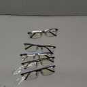 Blue Light Blocking Reading Glasses for Men, Half Frame Metal Readers Spring Hinge Eyeglasses Anti Eyestrain/Glare/UV 2.50