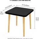 Funecy Square End Table Low Table with 4 Solid Wood Sturdy Legs,Floor Table Desk for Sitting on The Floor,20"(L) x 20"(W) x 20"(H),Living Room/Toy Room Furniture,Rental House Furniture(Black)