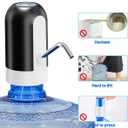 Myvision Water Dispenser for 5 Gallon Bottle, Portable USB Charging Electric Water Pump, Drinking Water Jug Pump for Home, Kitchen, Living Room, Office, Camping, Universal for 3-5 Gallon (Black)