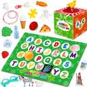 Kasfalci Alphabet Mystery Box for Kids,26 PCS ABC Learning Toys,Letters Sorting Matching Games for Toddlers,Letter Sounds,Speech Therapy Fine Motor Toys for Preschool Kindergarten Classroom