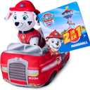 Paw Patrol Marshall 2-in-1 Vehicle Plush, 6-Inch Stuffed Animal with 8-Inch Plush Toy Firetruck, Kids Toys for Boys and Girls Ages 3 and Up