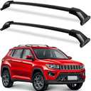 KINGGERI 260lbs Roof Racks Cross Bars Fit for Jeep Compass 2018-2025, Aluminum Heavy Duty Roof Rails Crossbars Rooftop Cargo Basket Carrier Bag Luggage Rails Kayak Canoe Snowboard Skiboard Bike