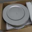 13'' Party Chargers Large Plates & Platters Great for Elegant Party's Weddings Tableware Great for Serving dish Silver Pack of 12