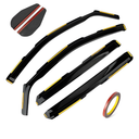 PSLER 4PCS Side Window Vent Visor Window Deflectors for Dodge RAM 2500 3500 Crew Cab 2019 2020 2021 2022 2023 2024 2025 Car Accessories Rain Guards Window Visors Vent Deflector