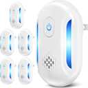 Ultrasonic Pest Indoor Repeller, Repellent for Mouse, Rats, Roaches, Ants, Spiders, Bugs, Plug-in Home Device, 2 Mode Switching (6 Pack)