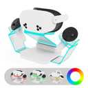 RCGEEK HiBloks Charging Dock for Meta Quest 3S, Quest 3, Quest 2 or Quest Pro, VR Charging Station Compatible with Ques 3S/3/2/Pro/Quest/Rift-s Headset, Controller Stand, LED Light