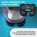 Xtreme Comforts Seat Cushions | Office Chair Cushions for Desk, Car, Wheelchair| Ergonomic Memory Foam Seat Cushion for Support & Comfort | Helps Improve Sitting Posture for Work & Body Relief, 1 Count