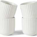 famiware Coffee Mugs Set of 4, Starlight 11 oz Mug Cup Set with Handle for Coffee, Tea, Cocoa, Milk - Ceramic Stoneware Mug Set, Matte White