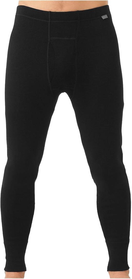 MERIWOOL Mens Base Layer 100% Merino Wool Heavyweight 400g Thermal Pants (Large, Black)