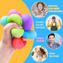 12 Pack Slow Rising Stress Cube, Dough Stress Balls Squishy Fidget Toys for Anxiety Relief, Soft Fidget Cube, Pull Stretch Squishy Toys for Classroom Prize, Party Favors for Kids Adults