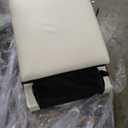 Swivel Rocking Recliner Glider Chair, Leather Reclining Rocker Chair with Footrest for Living Room, Nursery, Office, Bedroom, Ergonomic High Backrest, Wide Seat Cushion and Metal Base-Beige