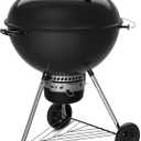 Weber Master-Touch Charcoal Grill, 26-Inch, Black Premium Outdoor BBQ Grill with Tuck-Away Lid Holder & OneTouch Cleaning System, PorcelainEnameled Kettle
