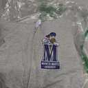 Mount St. Mary's University Mountaineers Mascot & M Logo Zip Hoodie, Grey Large