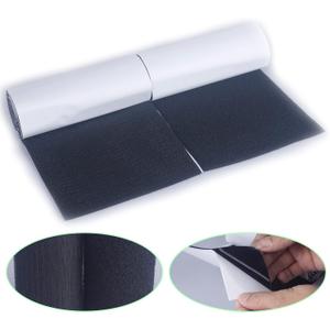 6 Inches Width 1 Yards Length | self-Adhesive Hook and Loop Style Sheets | Super Sticky Glue Nylon Patch | Strips | Patch | Fastener, Black (6in x 1yd)