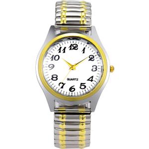 Avaner Elastic Strap Wristwatch, Couple Bangle Watch, Ultrathin Bracelet Watch, Big Number Analog Quartz Watch for Men and Women