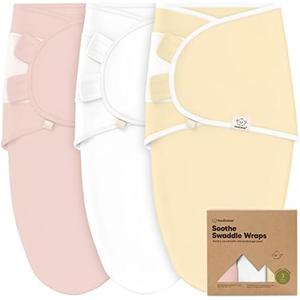 KeaBabies 3-Pack Organic Baby Swaddle Sleep Sacks - Swaddles for Newborns, Infant 0-3 Months, Baby Girls, Boys, Soft & Snug Newborn Sleep Sack, Nursery Swaddling Blankets (Daffodil)
