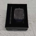 Band with Stainless Steel Case Compatible with Apple Watch Series 9 8 7 45mm Band, iwatch Bands Rugged Metal Protective Cover for Men (Grey)