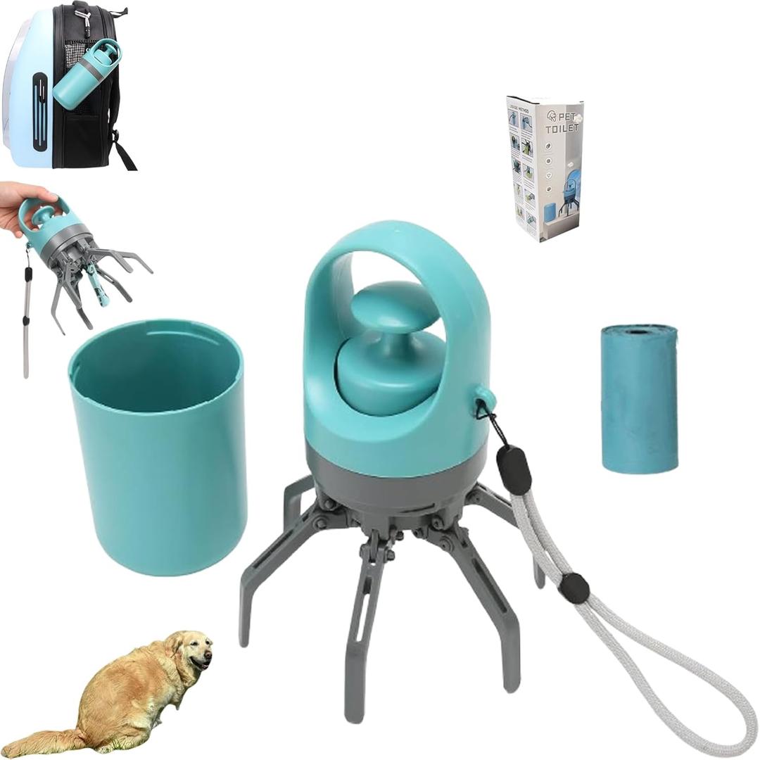 Portable Pet Pooper Scooper,Portable Pooper Scooper for Dogs,Portable Poop Scooper with Bags,Pooper Scoopers with Bag Attachment,with 15/60/120 PCS Bag Attachment. (15PCS, Bags)