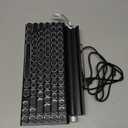 Taiahiro Retro Typewriter Mechanical Keyboard, Wireless Bluetooth 5.0 LED Backlit Office Computer Keyboards with 83-Key Clicky Blue Switches, Vintage Design for PC/Laptop/Mac/Pad/Phone/Gaming, Black