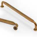 Asidrama 10 Pack 10 Inch(254mm) Antique Brass Kitchen Cabinet Handles, Cabinet Pulls Vintage Retro Kitchen Cabinet Hardware for Cupboard Drawer Pulls (10" Hole Center)
