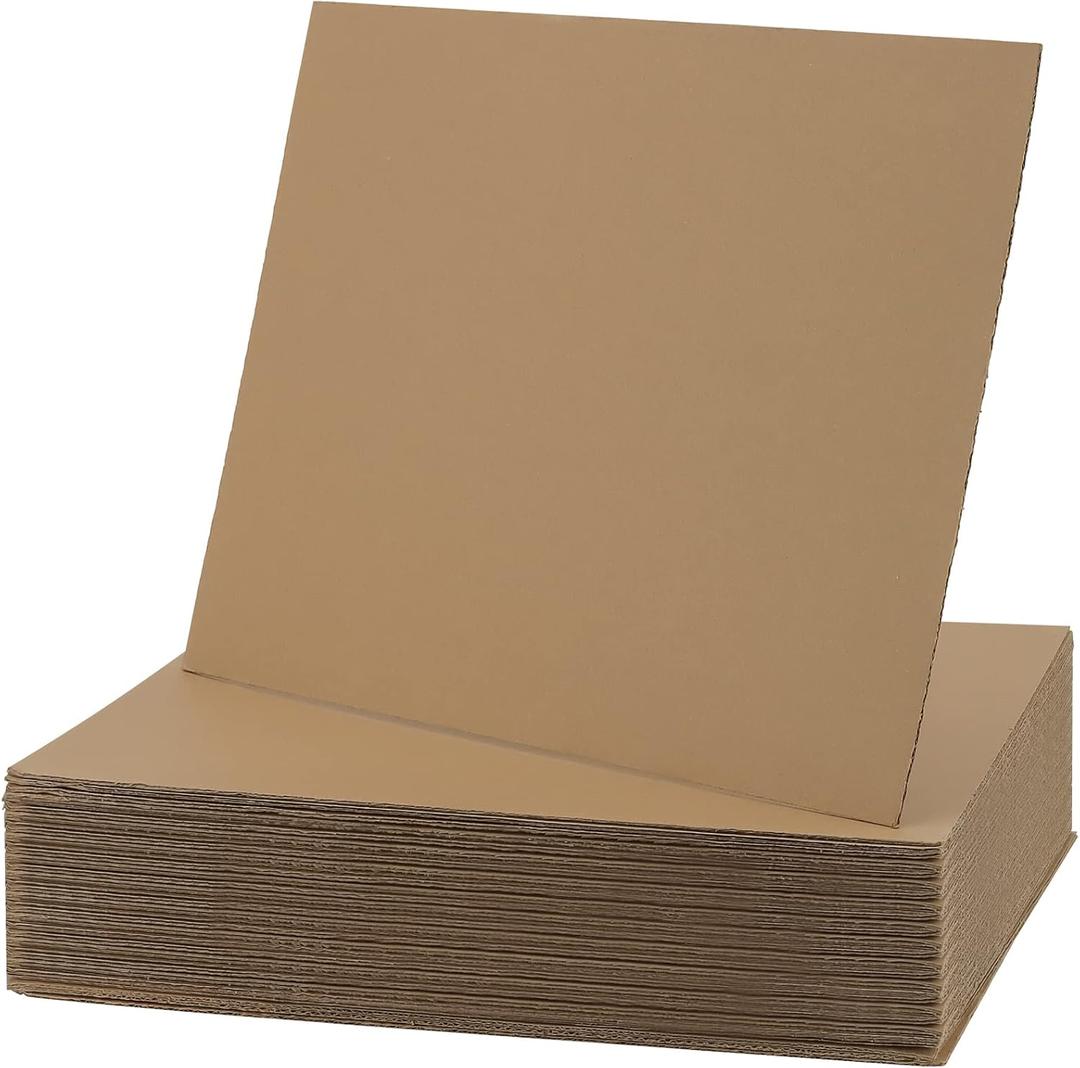 HOZEON 70 Pack 11 x 14 Inch Brown Corrugated Cardboard Sheets, 2mm Thick Cardboard Sheets, Flat Cardboard for Packing, Mailing, DIY Crafts
