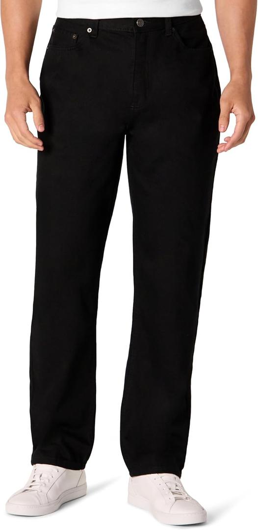 Amazon Essentials Men's Relaxed-Fit Jeans (38W x 32L, Black)