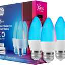 GE Cync Smart LED Light Bulbs, Color Changing Decorative Light Bulbs, Indoor WiFi Lights, Matter Compatible, Compatible with Alexa and Google Home, Medium Base (3 Pack)
