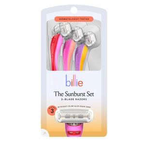 Billie Disposable Razors for Women - The Sunburst Set (1 Count (Pack of 3))