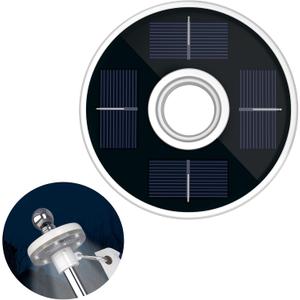 ZMTECH 1PC Solar Light for Flag Pole, Waterproof Outdoor Lighting for 5-10FT Flagpoles, Auto On/Off with Solar Charging, Fits 1in Diameter Poles (White)