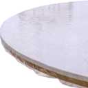 Walrus Clear Round Vinyl Fitted Tablecloth Waterproof Oilcloth Heavy Duty Elasticized Table Cover Elastic Edge Design Plastic Tablecloth Protector for Round Table
