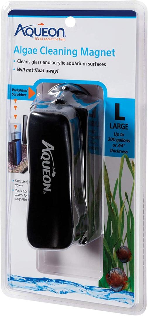 Aqueon Aquarium Algae Scraper, Fish Tank Cleaning Magnets for Glass/Acrylic, Large